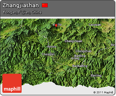 Satellite Panoramic Map of Zhangjiashan