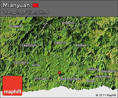 Satellite Panoramic Map of Mianyuan