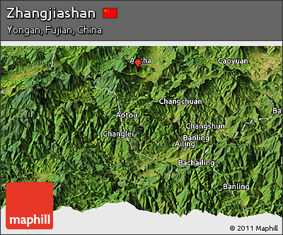 Satellite Panoramic Map of Zhangjiashan