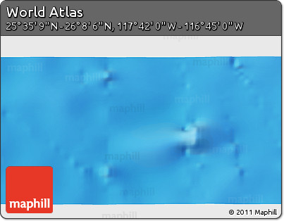 Physical 3D Map of the Area around 25° 51' 37" N, 117° 13' 29" W