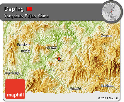 Physical 3D Map of Daping