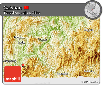 Physical 3D Map of Gaishan