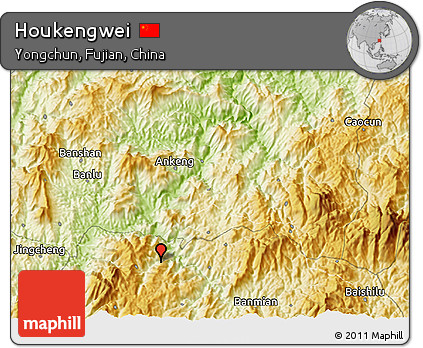 Physical 3D Map of Houkengwei