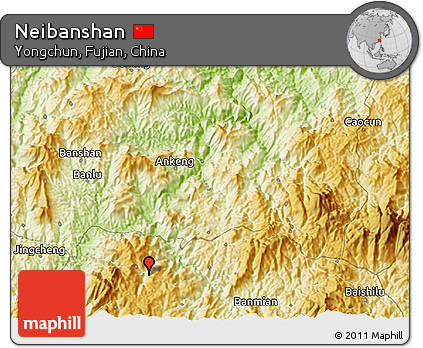Physical 3D Map of Neibanshan