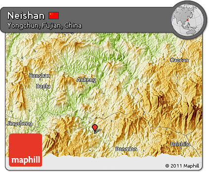 Physical 3D Map of Neishan