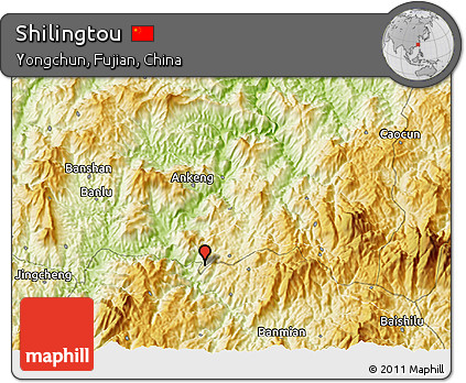 Physical 3D Map of Shilingtou