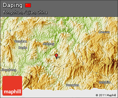 Physical 3D Map of Daping
