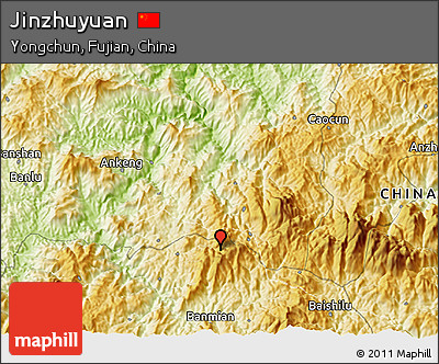 Physical 3D Map of Jinzhuyuan