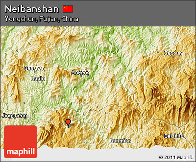 Physical 3D Map of Neibanshan