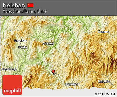 Physical 3D Map of Neishan