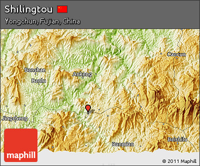 Physical 3D Map of Shilingtou