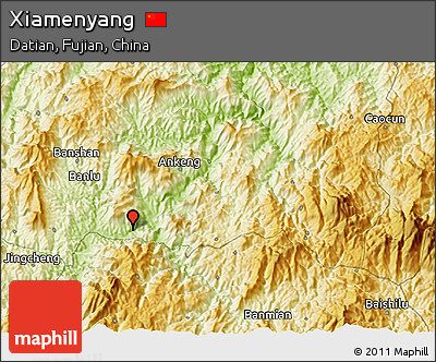 Physical 3D Map of Xiamenyang