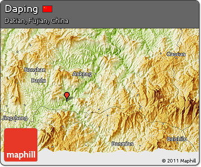 Physical 3D Map of Daping