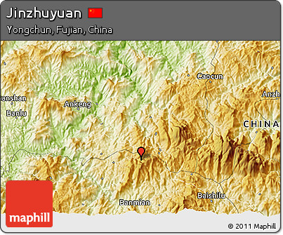 Physical 3D Map of Jinzhuyuan