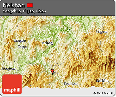 Physical 3D Map of Neishan