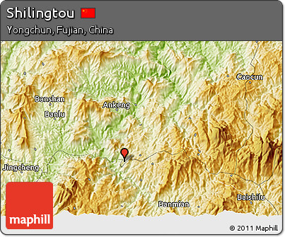 Physical 3D Map of Shilingtou