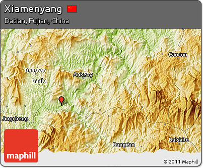 Physical 3D Map of Xiamenyang