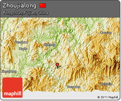 Physical 3D Map of Zhoujialong