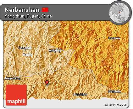 Political 3D Map of Neibanshan