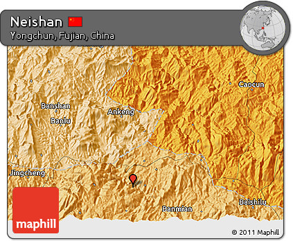 Political 3D Map of Neishan