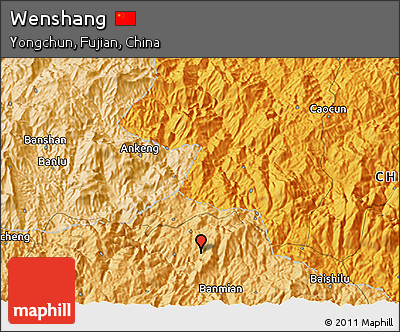 Political 3D Map of Wenshang