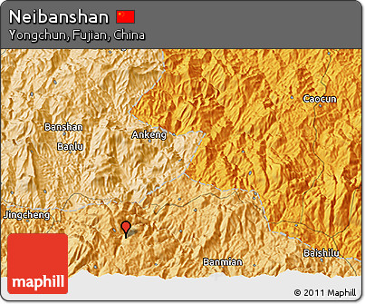 Political 3D Map of Neibanshan