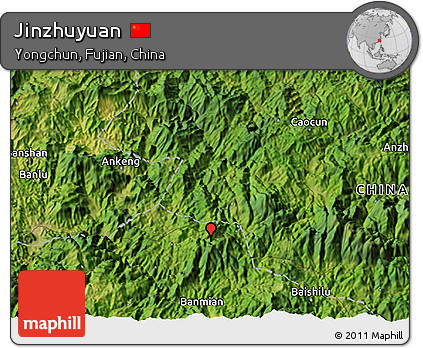 Satellite 3D Map of Jinzhuyuan