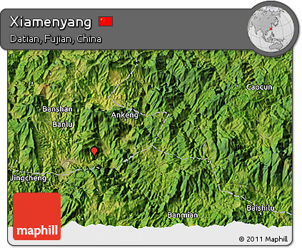 Satellite 3D Map of Xiamenyang