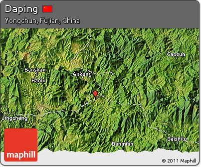 Satellite 3D Map of Daping