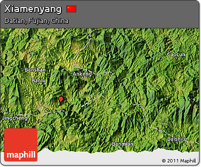 Satellite 3D Map of Xiamenyang