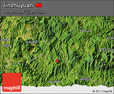 Satellite 3D Map of Jinzhuyuan