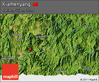 Satellite 3D Map of Xiamenyang