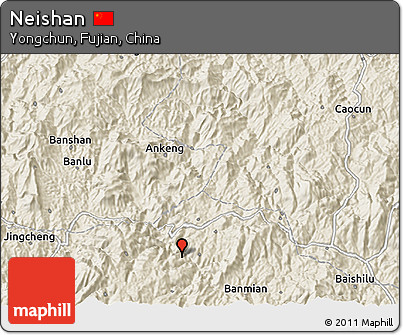 Shaded Relief 3D Map of Neishan