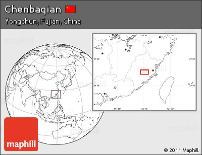 Blank Location Map of Chenbaqian