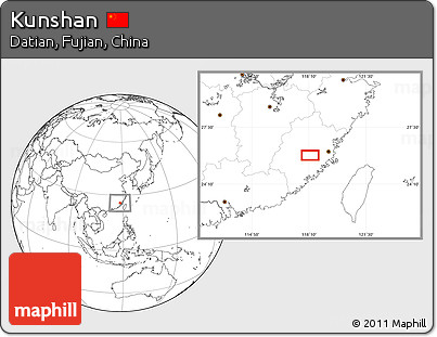 Blank Location Map of Kunshan