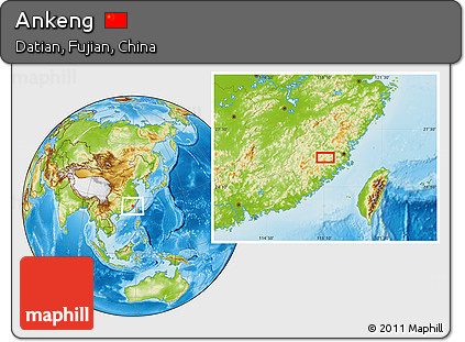 Physical Location Map of Ankeng