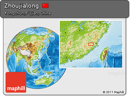 Physical Location Map of Zhoujialong