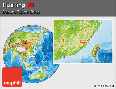 Physical Location Map of Huaxing