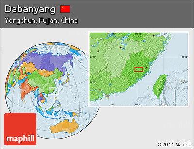 Political Location Map of Dabanyang