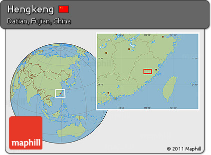 Savanna Style Location Map of Hengkeng