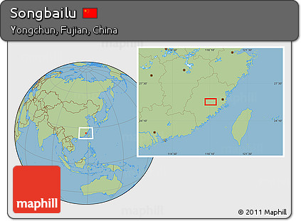 Savanna Style Location Map of Songbailu