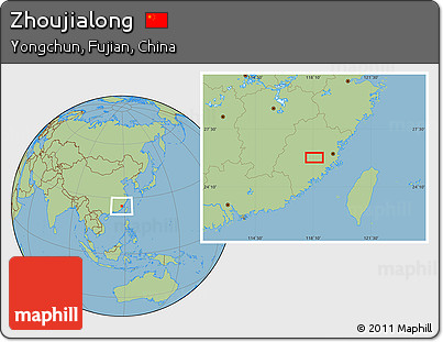 Savanna Style Location Map of Zhoujialong