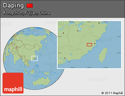 Savanna Style Location Map of Daping