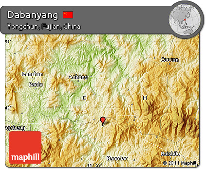 Physical Map of Dabanyang