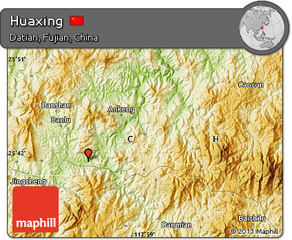 Physical Map of Huaxing