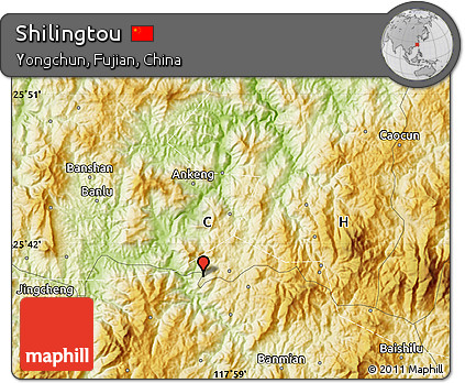 Physical Map of Shilingtou