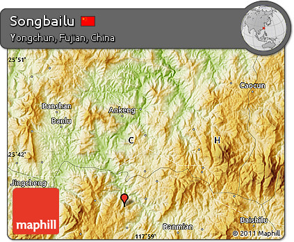 Physical Map of Songbailu
