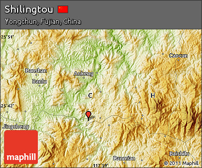 Physical Map of Shilingtou