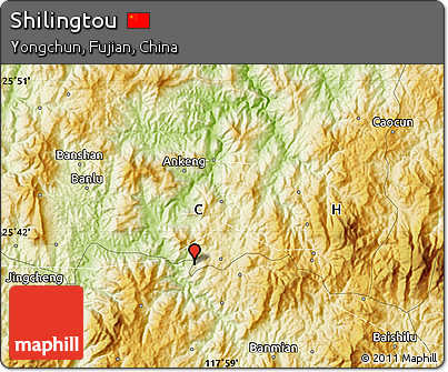 Physical Map of Shilingtou