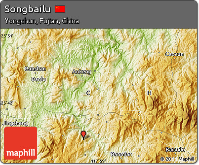 Physical Map of Songbailu